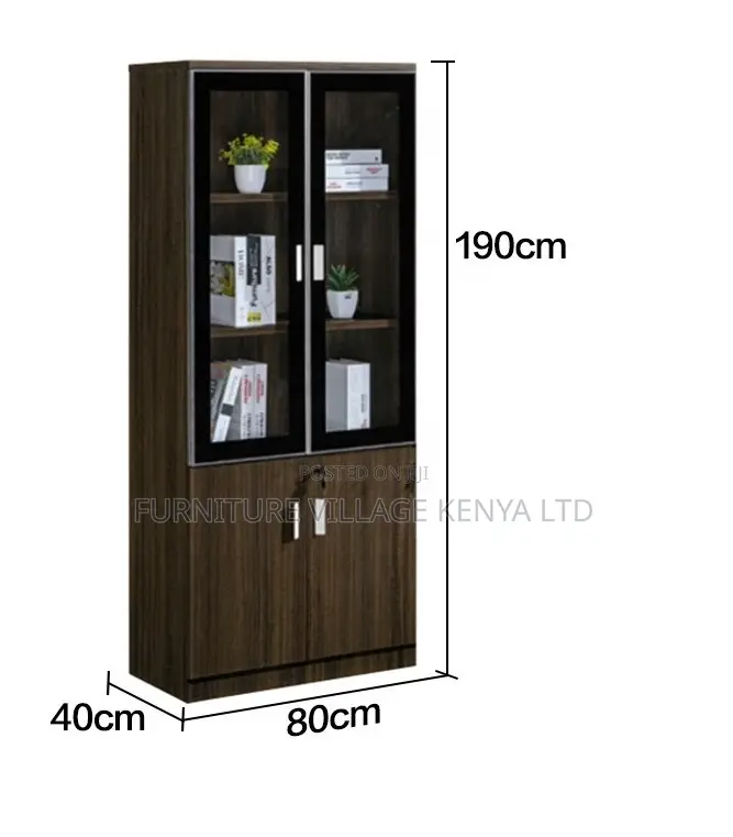 2-Door Wooden Storage Shelf Filling Cabinet