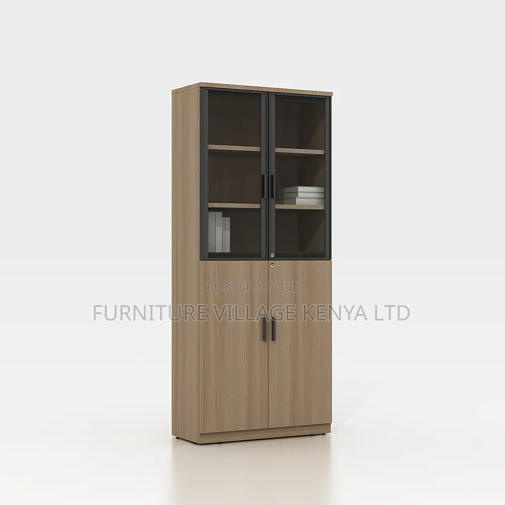 2-Door Wooden Storage Shelf Filling Cabinet