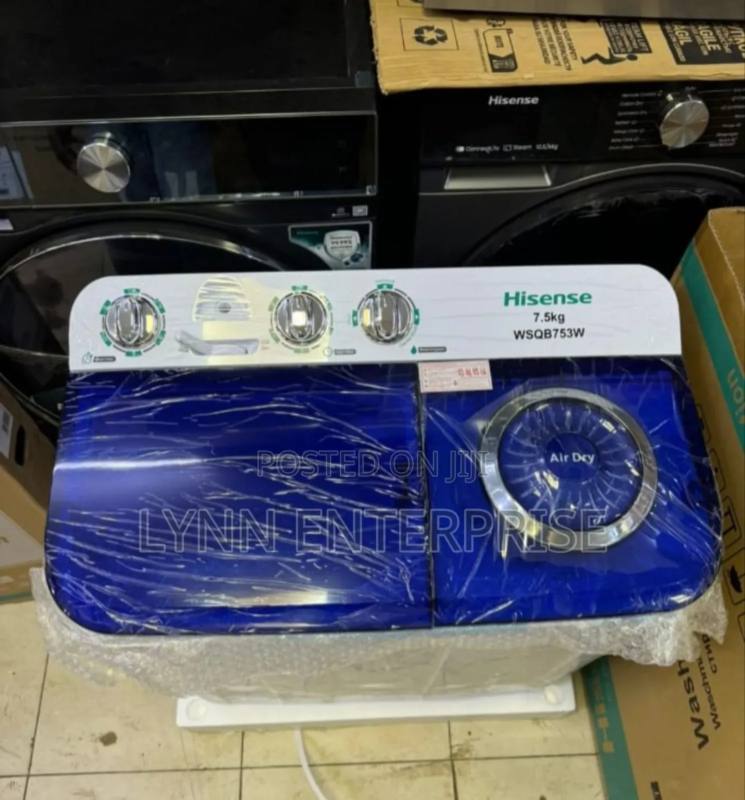 Hisense Washing Machine Twin Tub 7.5kgs White Semi-Automatic