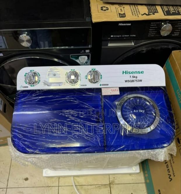 Hisense Washing Machine Twin Tub 7.5kgs White Semi-Automatic