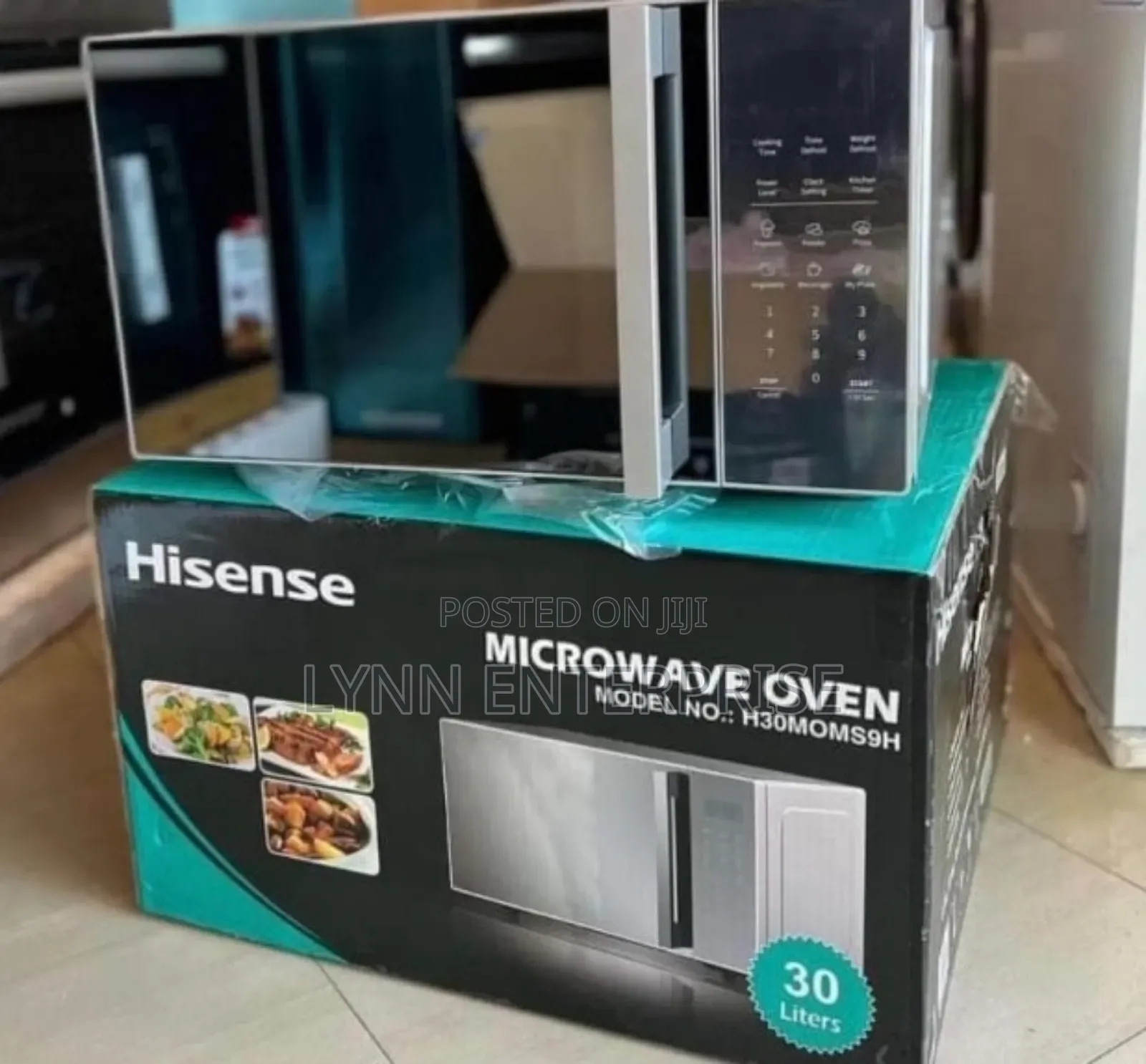 Hisense 30 Litres Silver Microwave With Digital Handle