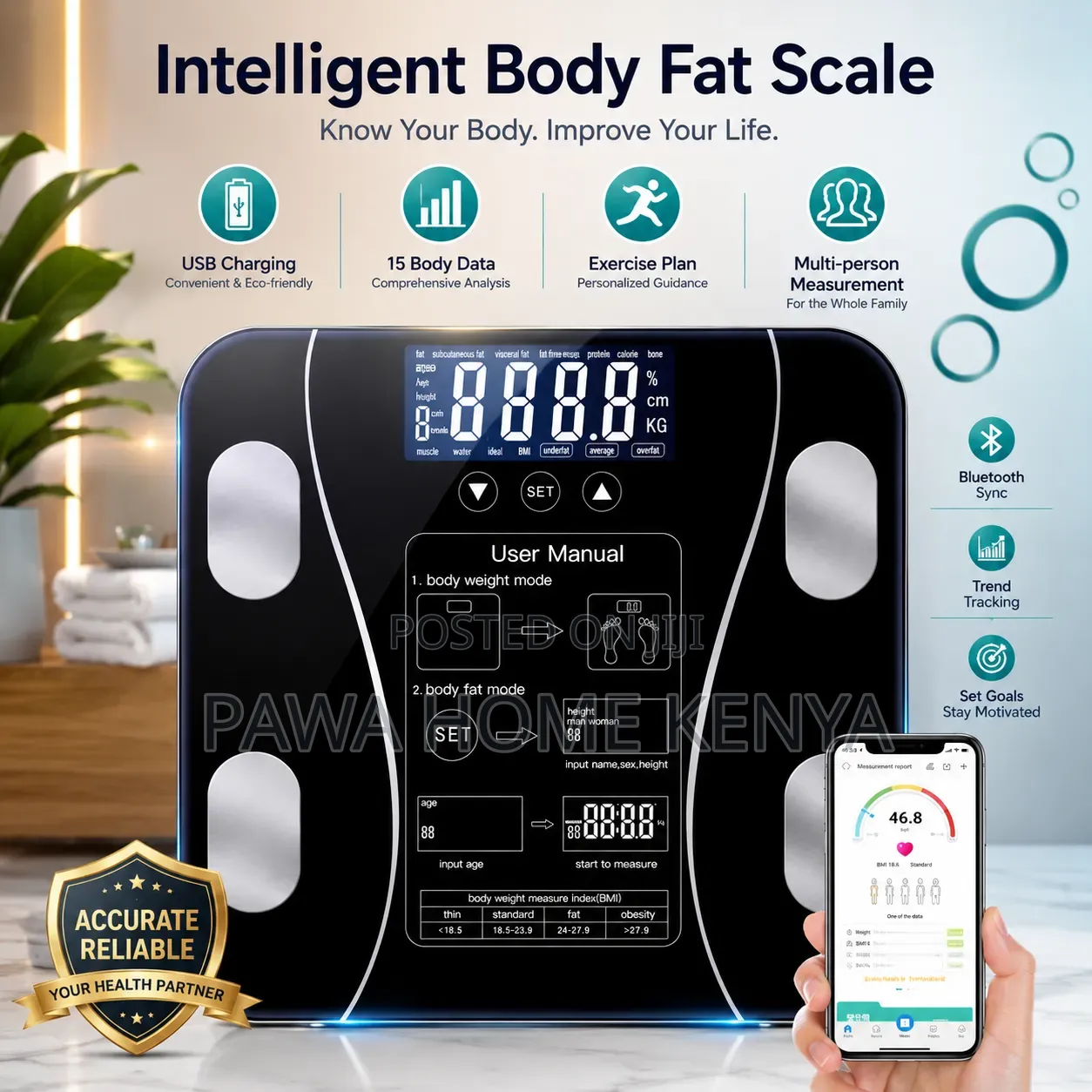 Bluetooth Bmi Body Scale