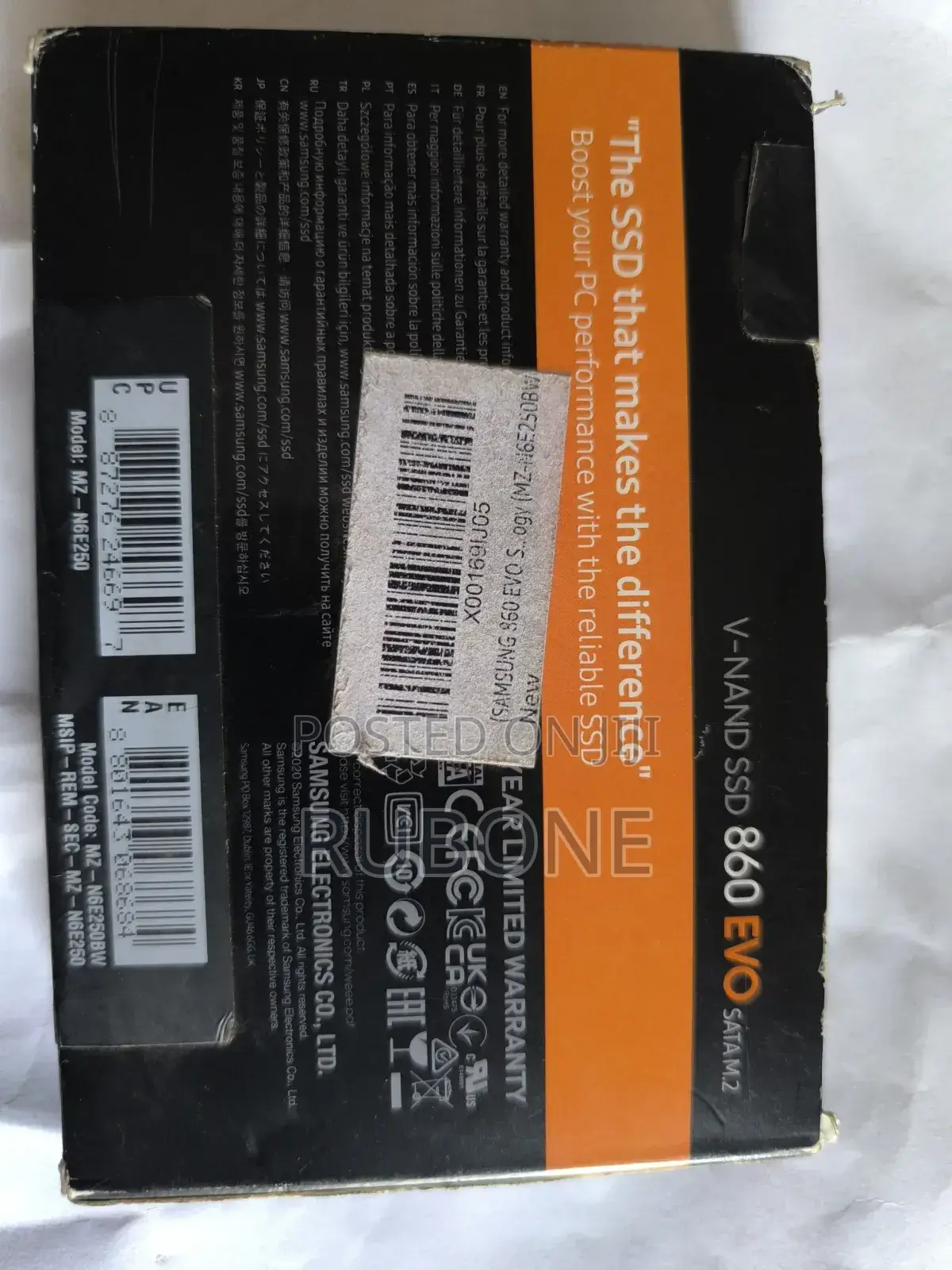 Samsung 860 Evo SSD 250gb - M.2 SSD With v-Nand Technology Mz-N6e250bw