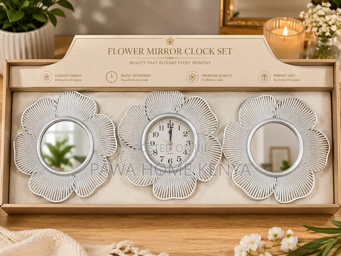 3pc Decorative Wall Clock Set