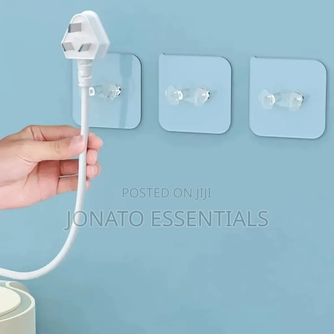 10pcs Self Adhesive Wall Hooks Plug Holder Phone Stand