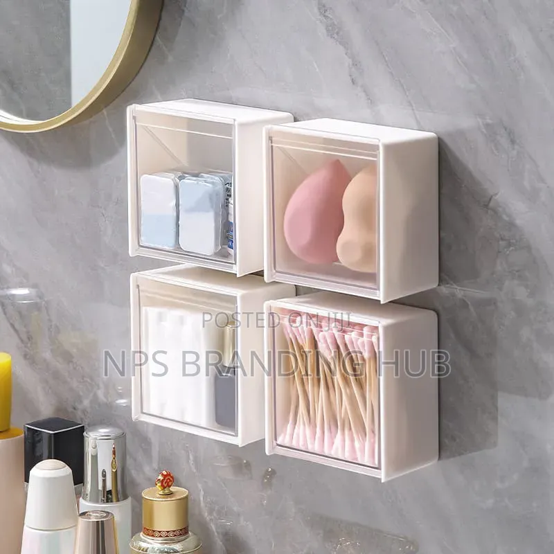 2pcs Set Plastic Wall Mounted Storage Box Cn