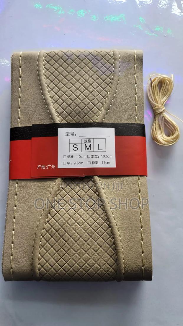 Pu Baije Stitch On Leather Steering With Pre Punched Border Stitchin