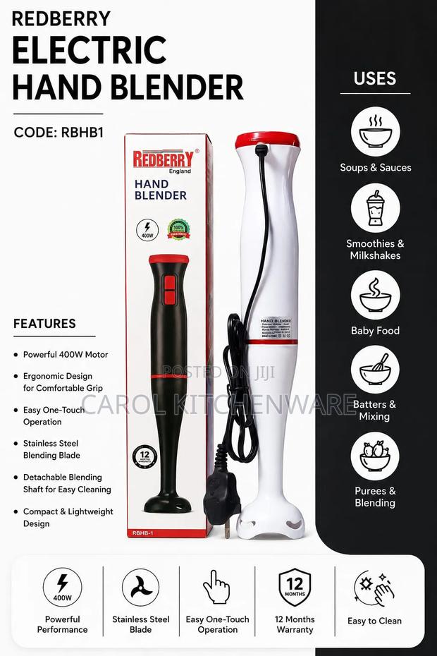 Redberry Hand Blender /Electric Hand Blender