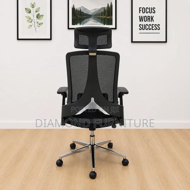 High Back Ergonomic Mesh Office Chair With Headrest Lumbar Support - thumbnail 2