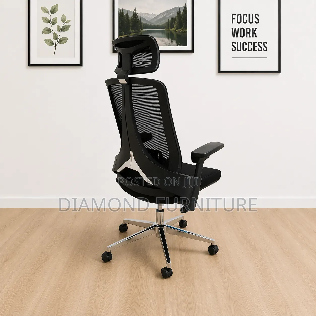 High Back Ergonomic Mesh Office Chair With Headrest Lumbar Support