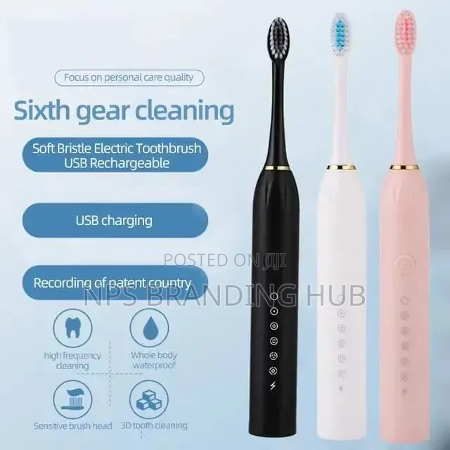 Sonic Electric Toothbrush 3 Brush Heads Cn