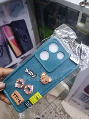Dark Green Tecno Camon 20 Pro Phone Case With a Bear and Donut Cartoon