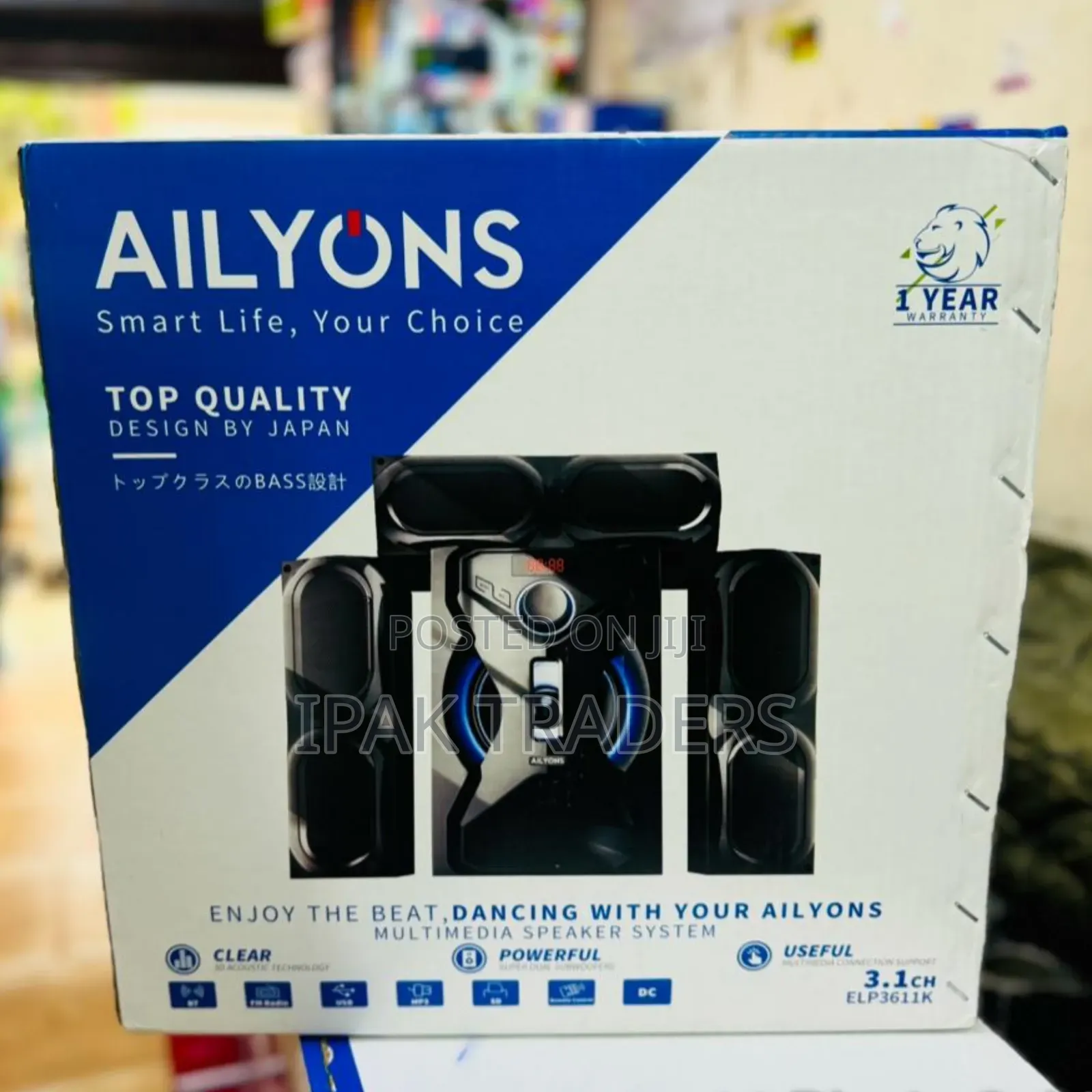 Ailyons 3.1ch Home Theatre Multi Media Bluetooth Speaker System