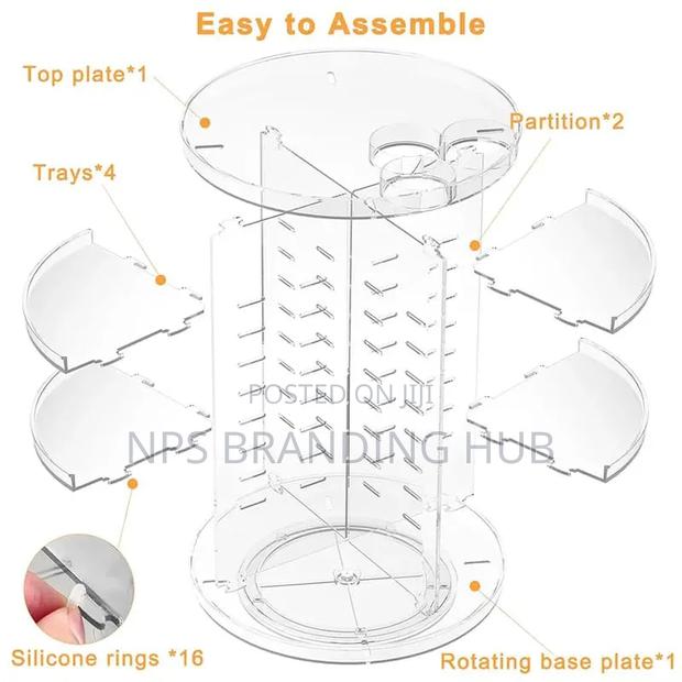 Women's Rotating Makeup Organizer Cn - thumbnail 4