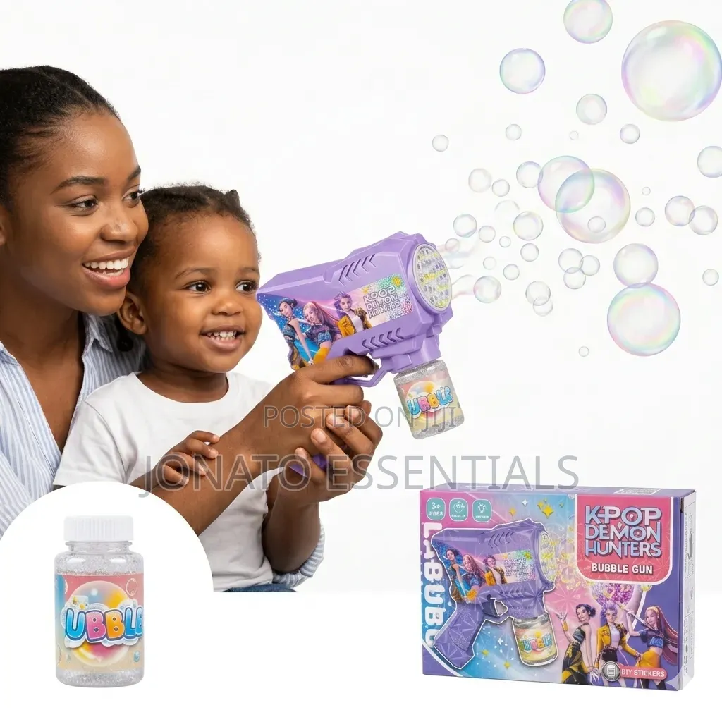 Automatic Bubble Gun Toy Kids Electric Bubble Blaster Machine