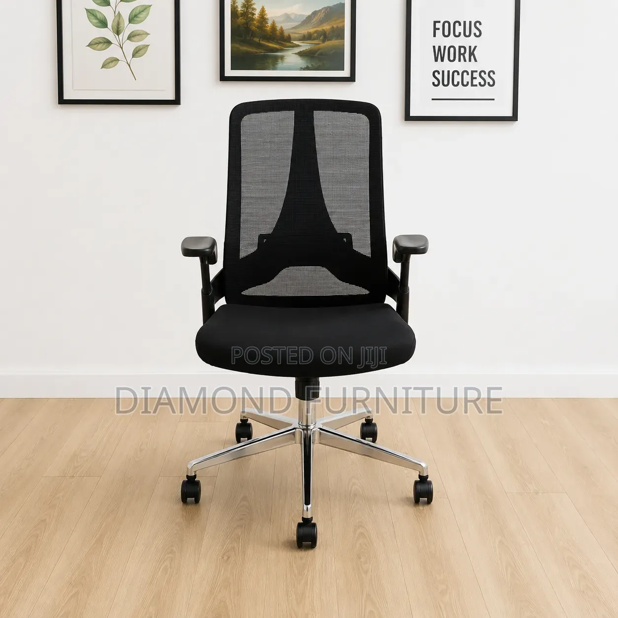 Low Back Ergonomic Mesh Office Chair With Lumbar Support Chrome Base