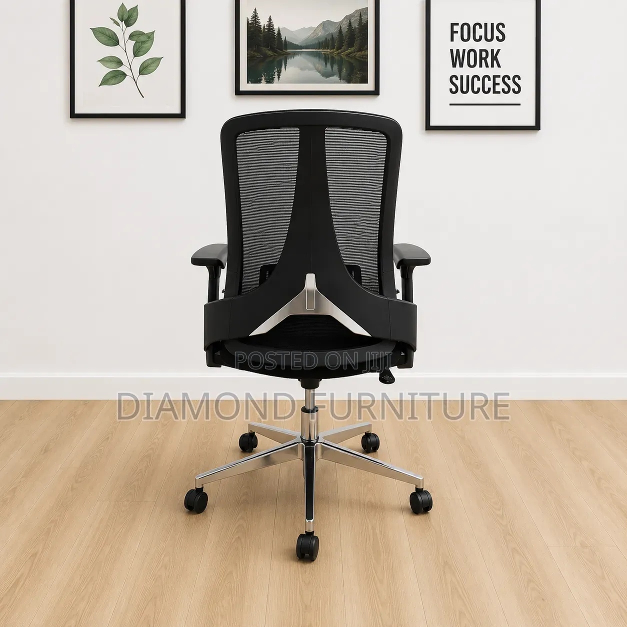 Low Back Ergonomic Mesh Office Chair With Lumbar Support Chrome Base