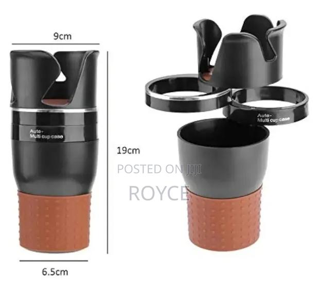 Adjustable 5 In1 Multifunction Rotating Car Cup Holder - thumbnail 8