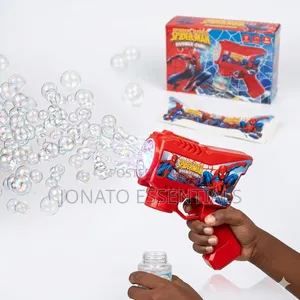 Spider-Man Bubble Gun Toy With Lights for Kids
