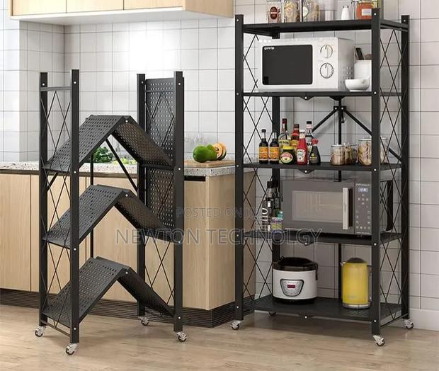 Big Size Foldable Kitchen Rack With Wheels - main view