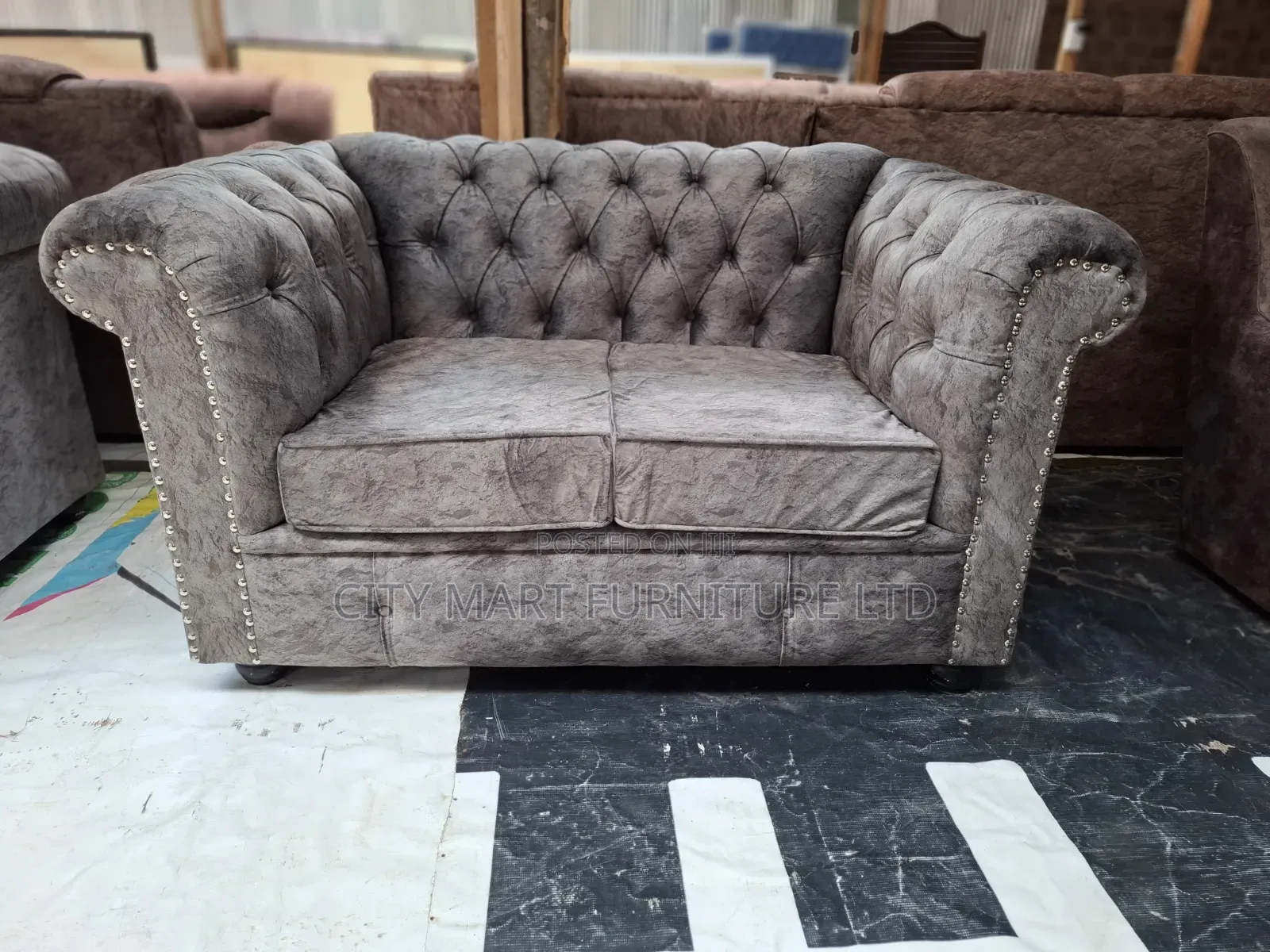 Tufted 2-Seater Modern Chester Sofas Offers