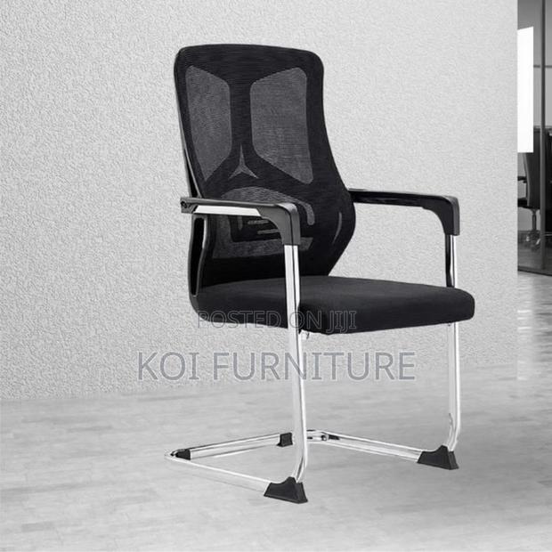 Office Chair : K145 Modern Black Mesh Ergonomic Visitor Chair