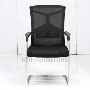 Office Chair : K145 Modern Black Mesh Ergonomic Visitor Chair
