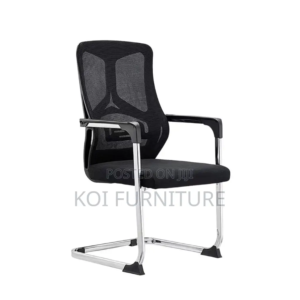 Office Chair : K145 Modern Black Mesh Ergonomic Visitor Chair