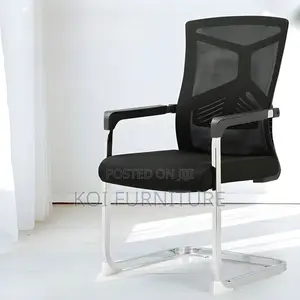Office Chair : K145 Modern Black Mesh Ergonomic Visitor Chair