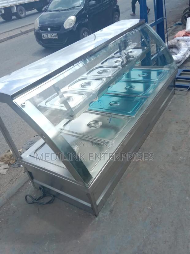 Tabletop Stainless Steel Modern Food Warmer Display