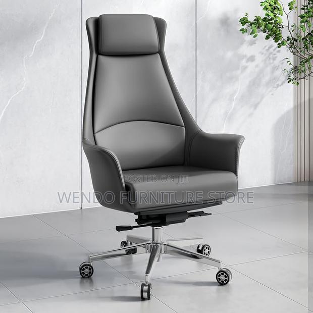 Office Chair : Mob12 Faux Leather High-back Office Chair Wit Fixed Arm