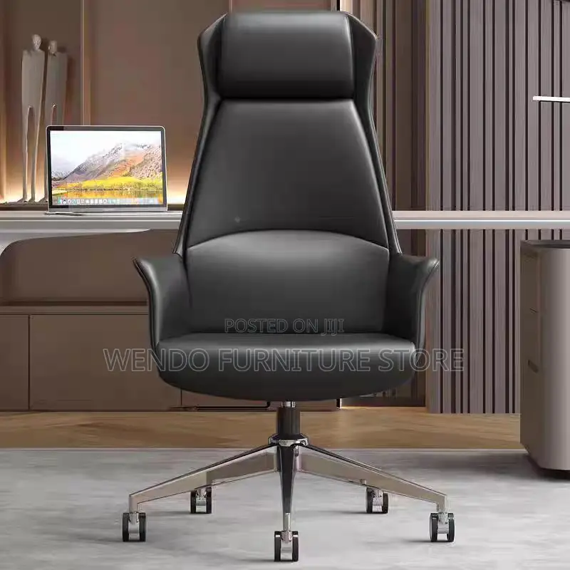 Office Chair : Mob12 Faux Leather High-back Office Chair Wit Fixed Arm