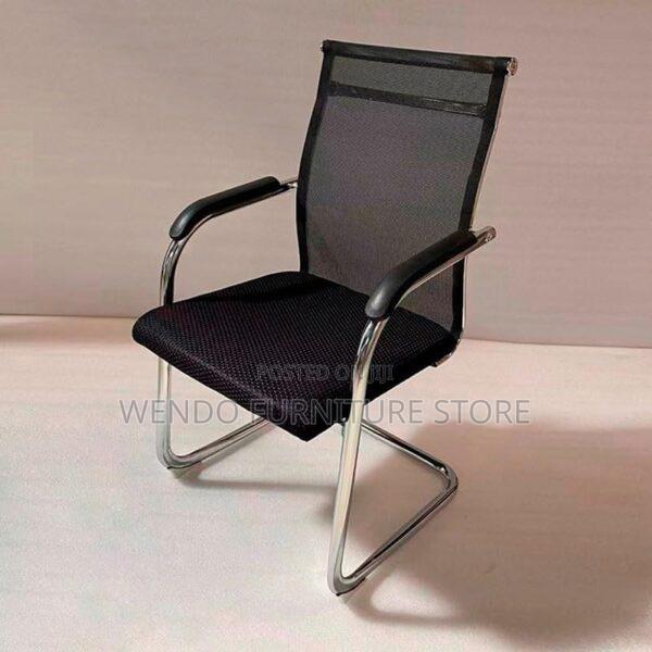 Office Chair : Mg45 Modern Black Mesh Visitor's Office Chair