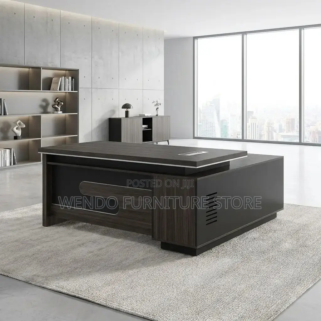 Office Desk : 1.6m L-Shaped Executive Office Desk