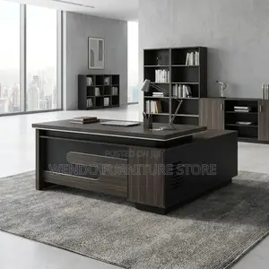 Office Desk : 1.6m L-Shaped Executive Office Desk