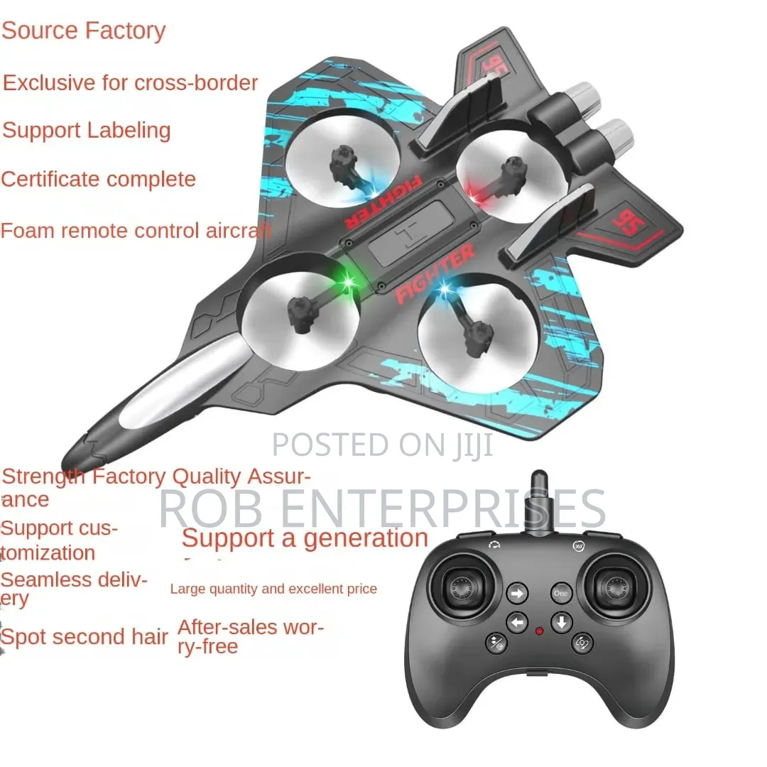 360 Degree Circling 6 Channel Rc Fighter Jet Form Plane Toy
