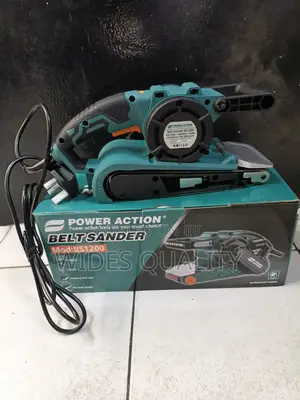 Power Action 1200w Electric Belt Sander for Heavy-Duty Woodworking.