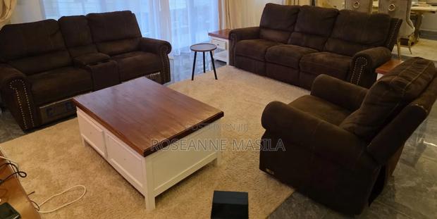 Recliner Leather Sofa - 6 Seater - main view