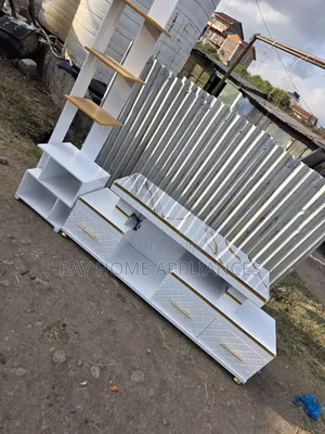 Tv Stand With Led Lights With Inbuilt Flower Decor Stand