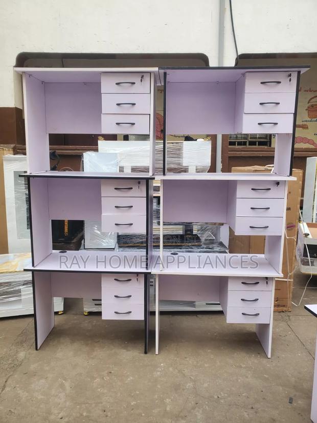 1.2m Office Desk in Grey, Brown and White