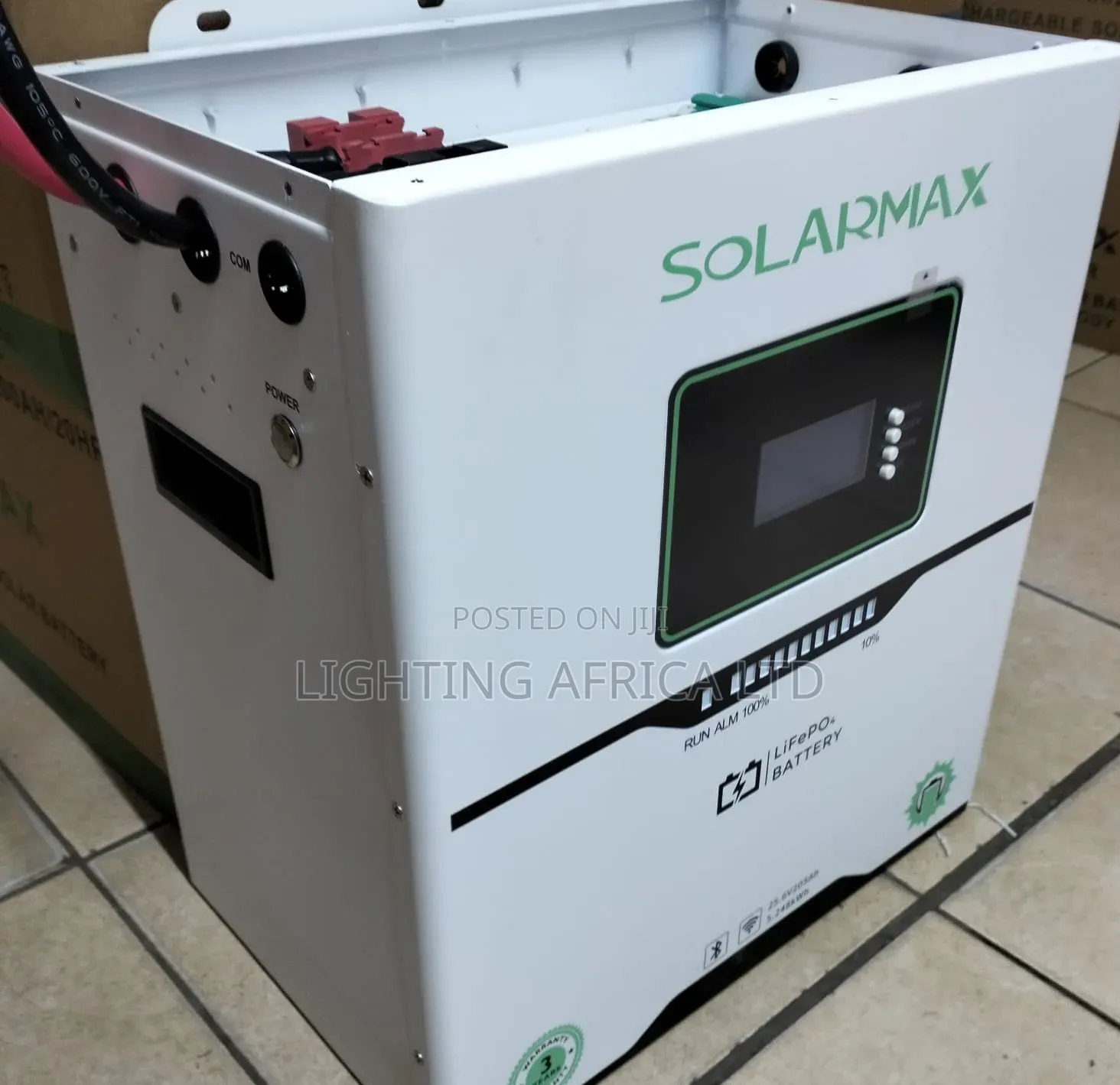 Solarmax 5.248kwh - 25.6v (205ah) Lithium Ion Solar Battery 6000 Cycle