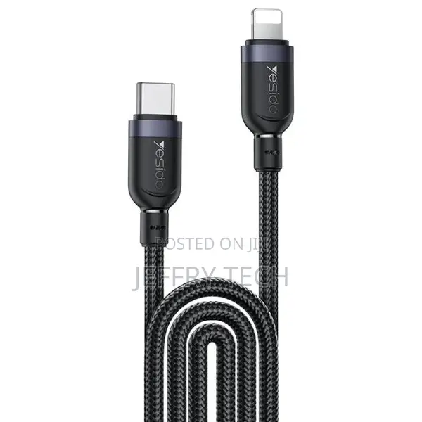Yesido Ca193 27w Type-C to Lightning Data Cable – 3m (Black)
