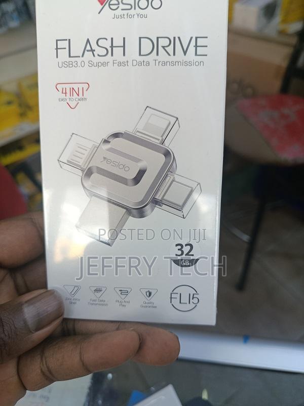 Yesido 4 in 1 32 Gb Usb Flash Drive, Lightning, Mirco Usb, Type-C