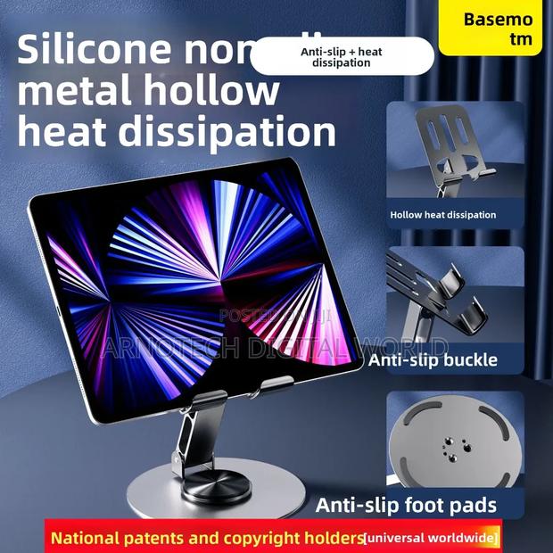 360°Rotating Foldable Phone Tablet Desktop Holder - thumbnail 5