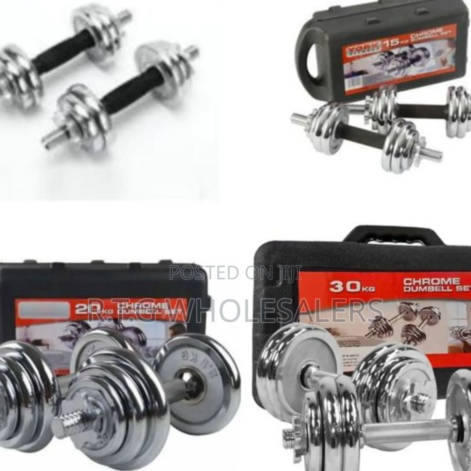 10kg Chrome Dumbbell Set Without Case