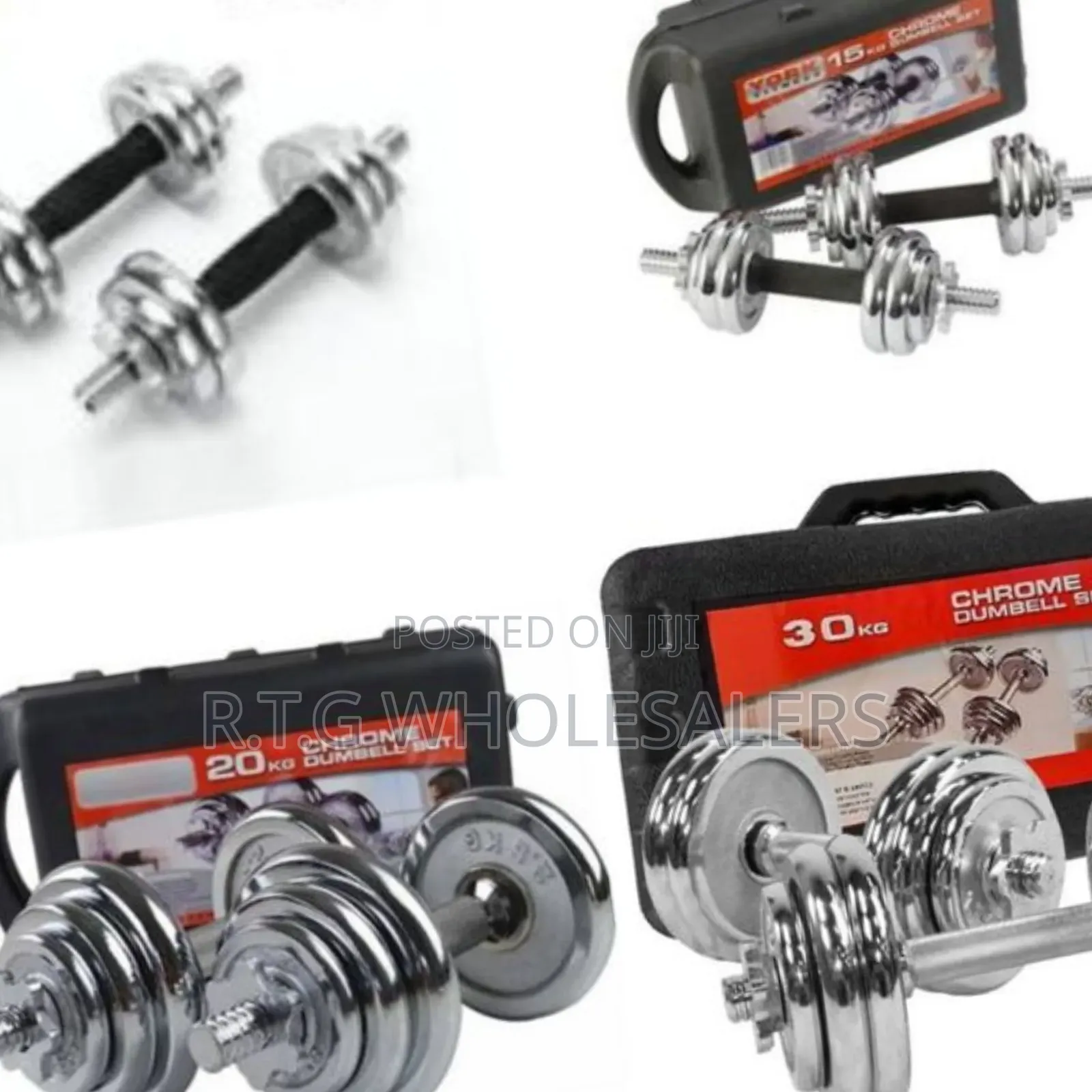 15kg Chrome Adjustable Dumbbell Set