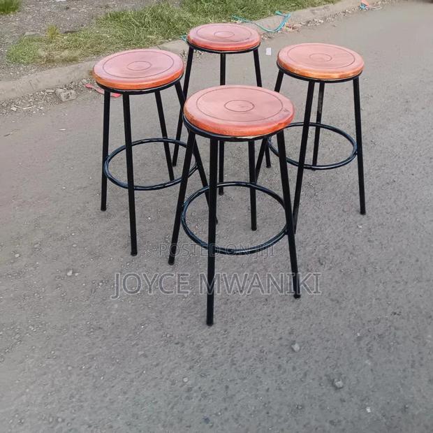 Backless Wooden High Counter Stool