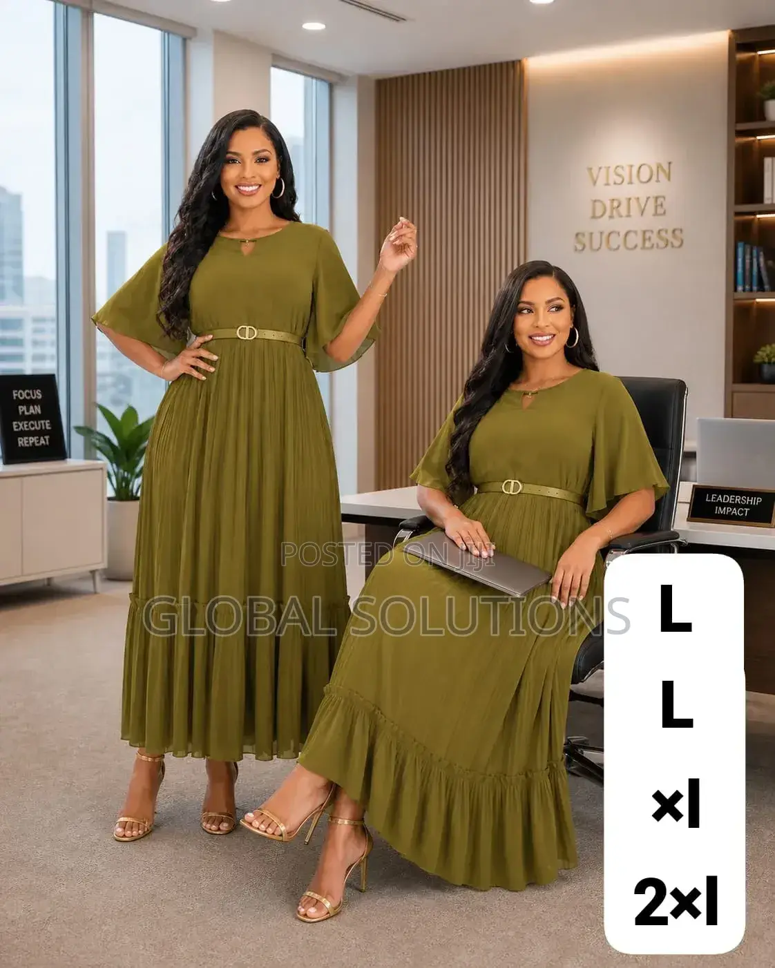 Formal Chiffon Pleated Maxi Dresses