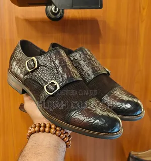 Dark Brown/Chocolate Billionaire Leather Lowcuts[Monk Strap]