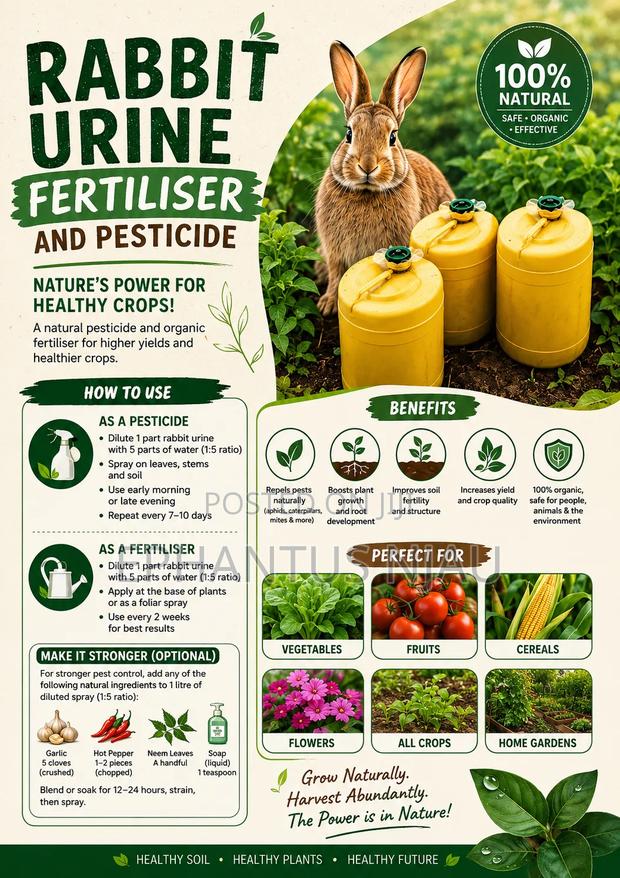 Rabbit Urine Fertiliser And Pesticide